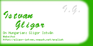 istvan gligor business card